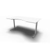 Inline hæve-sænke skrivebord med hvidt laminat