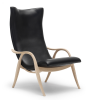 Signature Chair FH429, ny loungestol med sort læder designet af Frits Henningsen, kan anvendes til indretning af lobby, hotel, chefkontor mm.