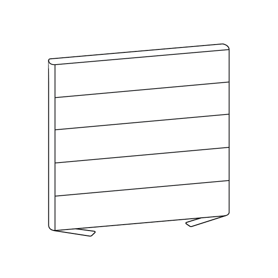 3D tegnet skærmvæg med 5 felter