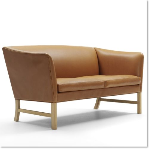 OW602/603 Sofa, Design: Ole Wanscher, Carl Hansen & Søn. Flot sofa i brun læder passer godt ind i de fleste indretningsløsninger