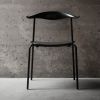 CH88 stol sort ryglæn og stel Design: Hans J. Wegner, Carl Hansen & Søn. Enkel og stilren stol der passer til de fleste indretningsløsninger