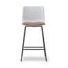 Pato barstol med 4 ben, lys grå med sædepolstring, kan anvendes til indretning af kantiner, cafe eller pauseområder