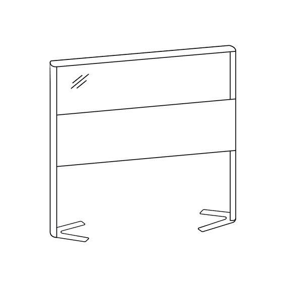 Lyddæmpende skærmvæg til skriveborde