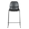 Ven CT 616 1 barstol med sort helstøbt polypropylene og stel i sort lakeret stål