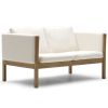 CH162 Sofa, design: Hans Wegner, sofa i lyst stof