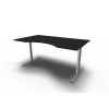 Inline hæve-sænke skrivebord med sort laminat