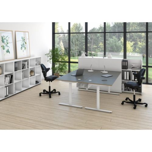 Inline hæve-sænke skrivebord smart design, fylder meget lidt og nemt at dekorere