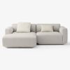 Develius modulsofa, 2 per. sofa med chaiselong i hvid, en mindre sofa med intim atmosfære