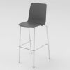 Vesper  barstol i grå med høj ryg, få indretningsrådgivning