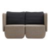 Opera modulsofa i brun, 2 personers sofa, består af enkelte moduler, der let kan sammensættes