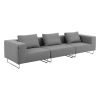 Ohio modulsofa i grå, 3 personers sofa, kan let anvendes til indretning af private og offentlige miljøer