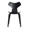 Sort Grand Prix ™ Klassisk Arne Jacobsen stol med træben